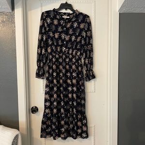 Navy floral dress